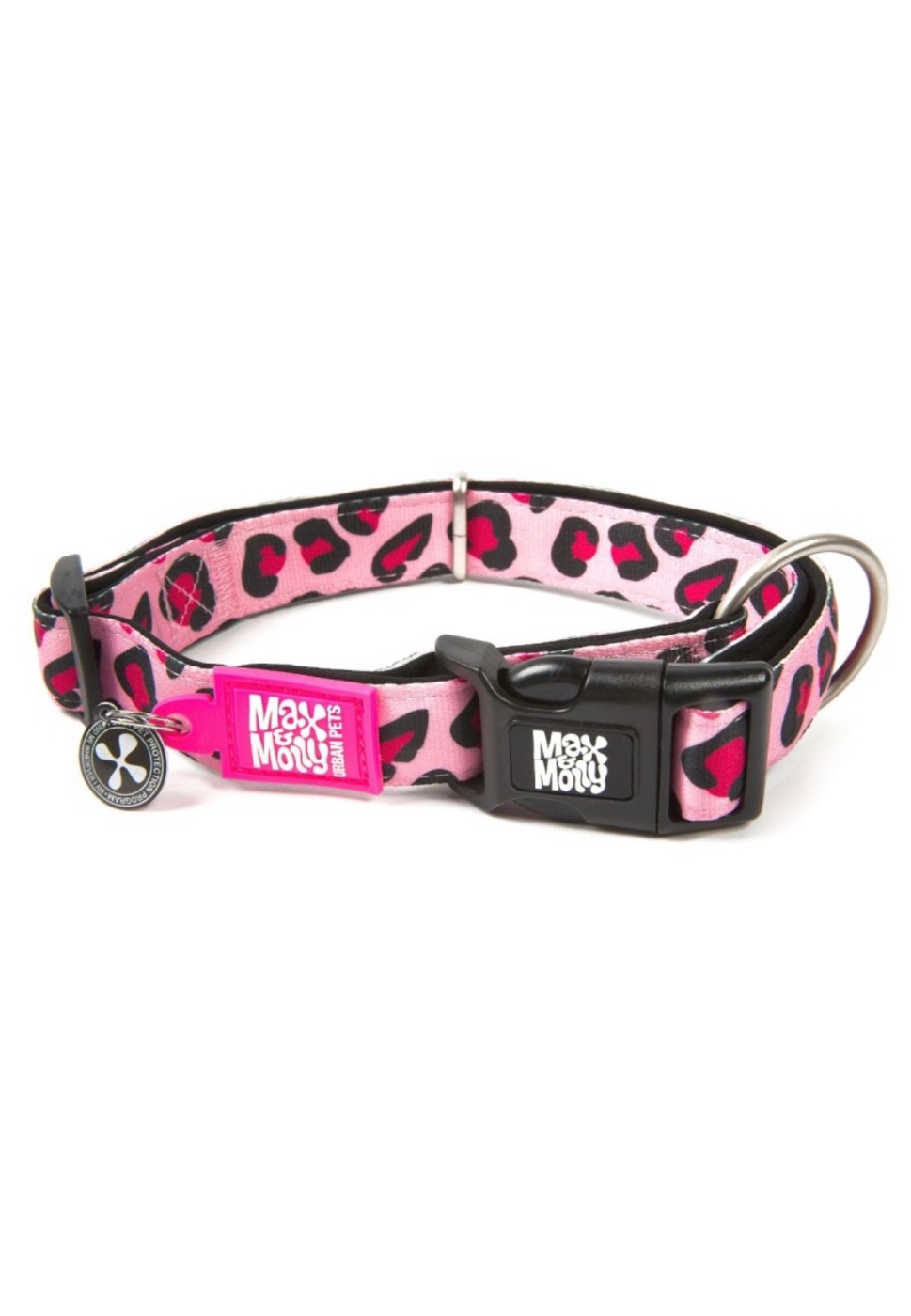 Περιλαίμιο Max & Molly Leopard Pink Small